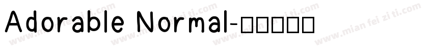 Adorable Normal字体转换